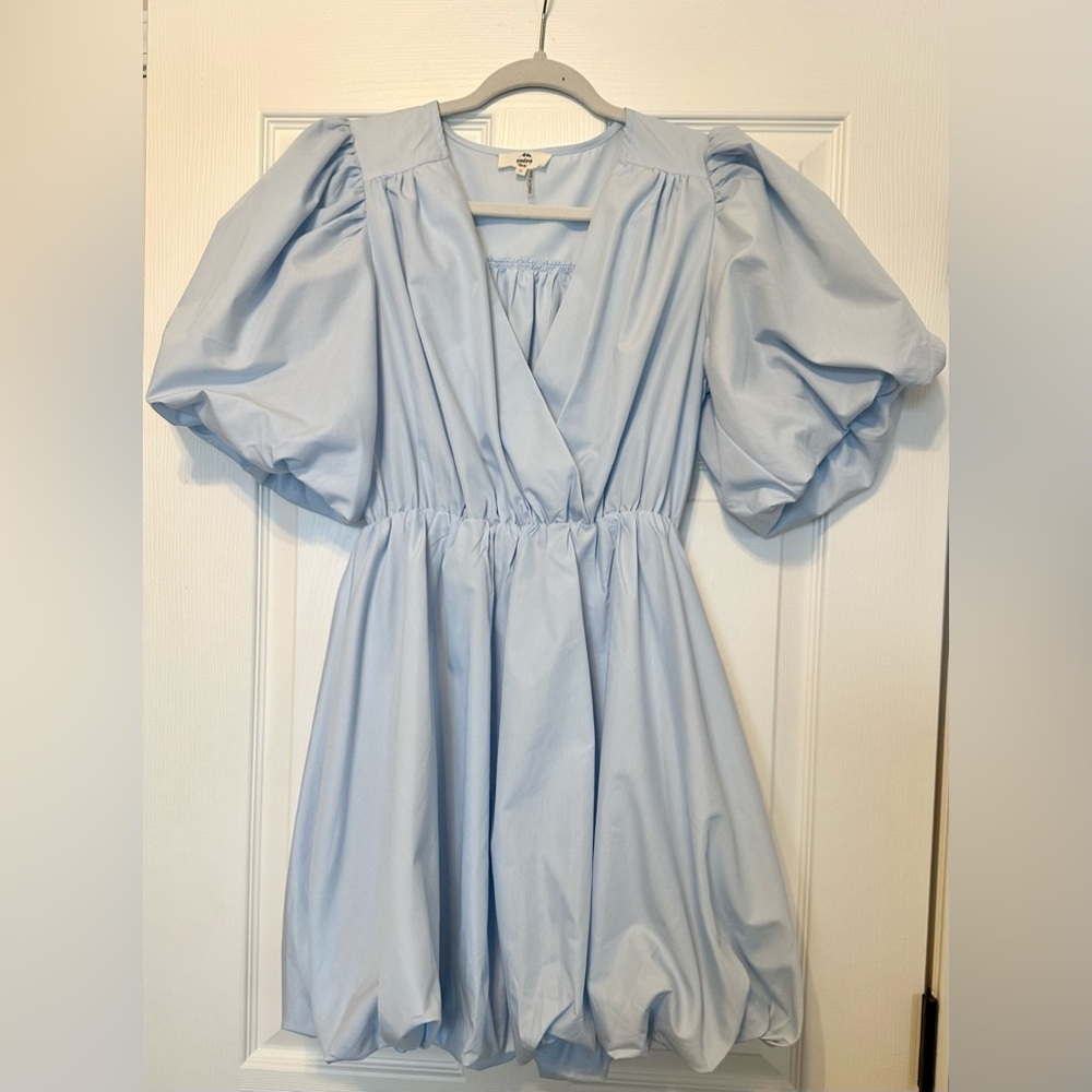 Pale blue mini bubble dress size S NWOT